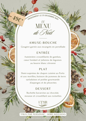 MENU DE NOËL MENU DE NOËL