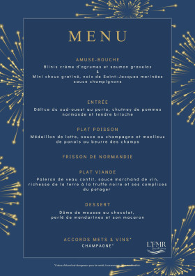 REVEILLON DE LA SAINT SYLVESTRE - RESTAURANT L'FMR Terre de Saveurs