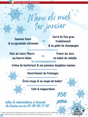 MENU DU 1ER JANVIER