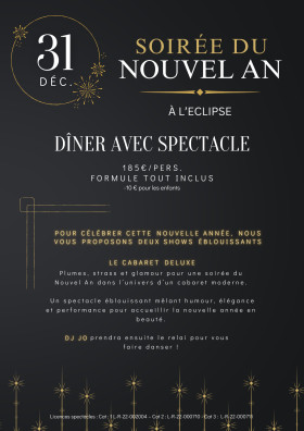 REVEILLON DE LA SAINT SYLVESTRE - SALLE DE SPECTACLE L'Eclipse