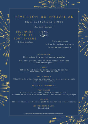 REVEILLON DE LA SAINT SYLVESTRE - RESTAURANT L'FMR Terre de Saveurs