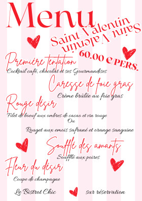 Menu St Valentin