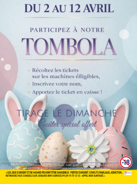 🐰 Du 2 au 12 avril – Tombola de Pâques ! 🌸