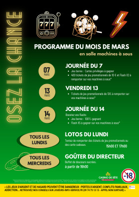 PROGRAMME DU MOIS DE MARS