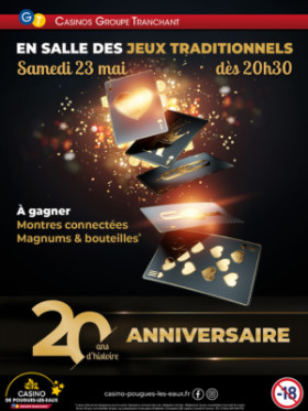 23 MAI : 20 ANS EN SALLE DES JEUX TRADITIONNELS