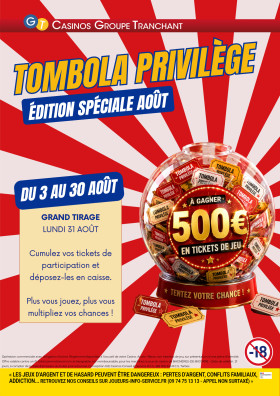TOMBOLA EDITION SPECIALE AOUT