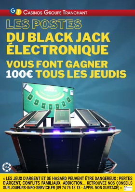 100€ DU BLACK JACK ELECTRONIQUE