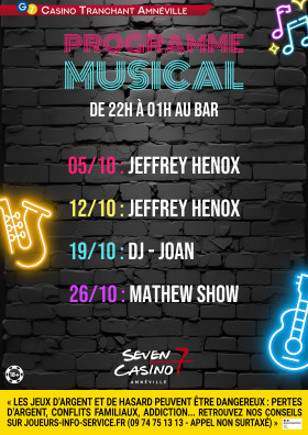 Le programme musical du bar