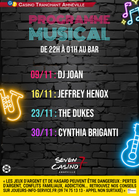 Le programme musical du bar