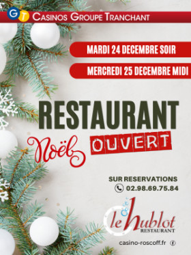 Réveillon de Noël - Restaurant Le Hublot